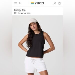 Vuori Energy Top Tank Black Size Extra Small